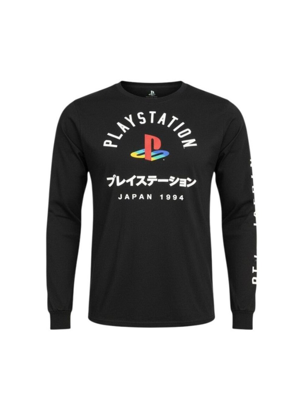 PlayStation Japan 1994 Logo Long Sleeve Black Shirt S *2018